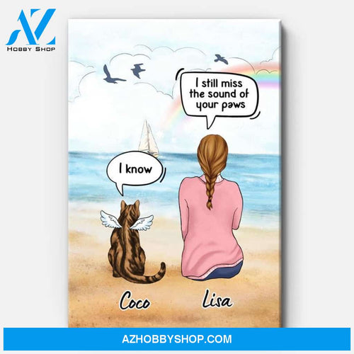 I Still Talk About You, Personalized Custom Canvas, Custom Gift for Cat Lovers, Memorial Gift