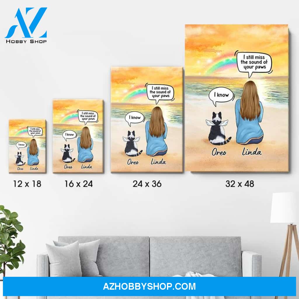 I Still Talk About You, Personalized Custom Canvas, Custom Gift for Cat Lovers, Memorial Gift