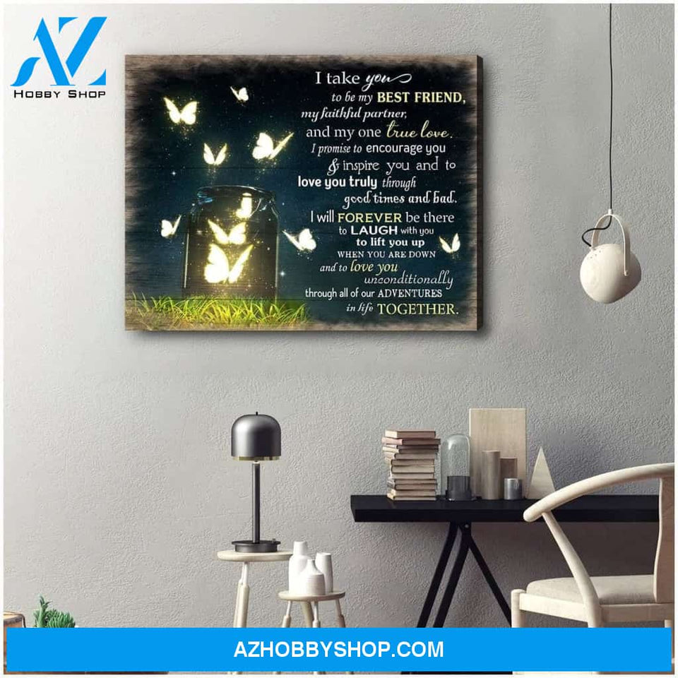 Zalooo I Take You Butterfly Wall Art Canvas