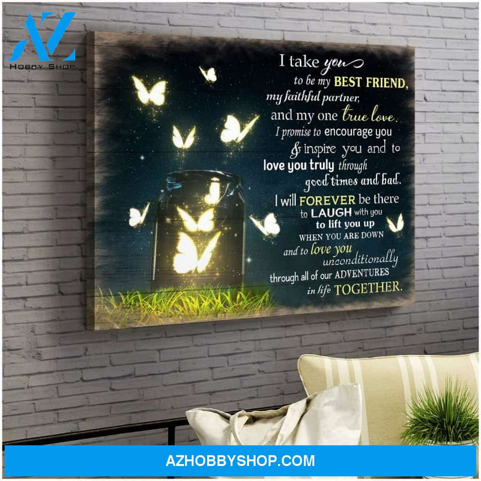 Zalooo I Take You Butterfly Wall Art Canvas