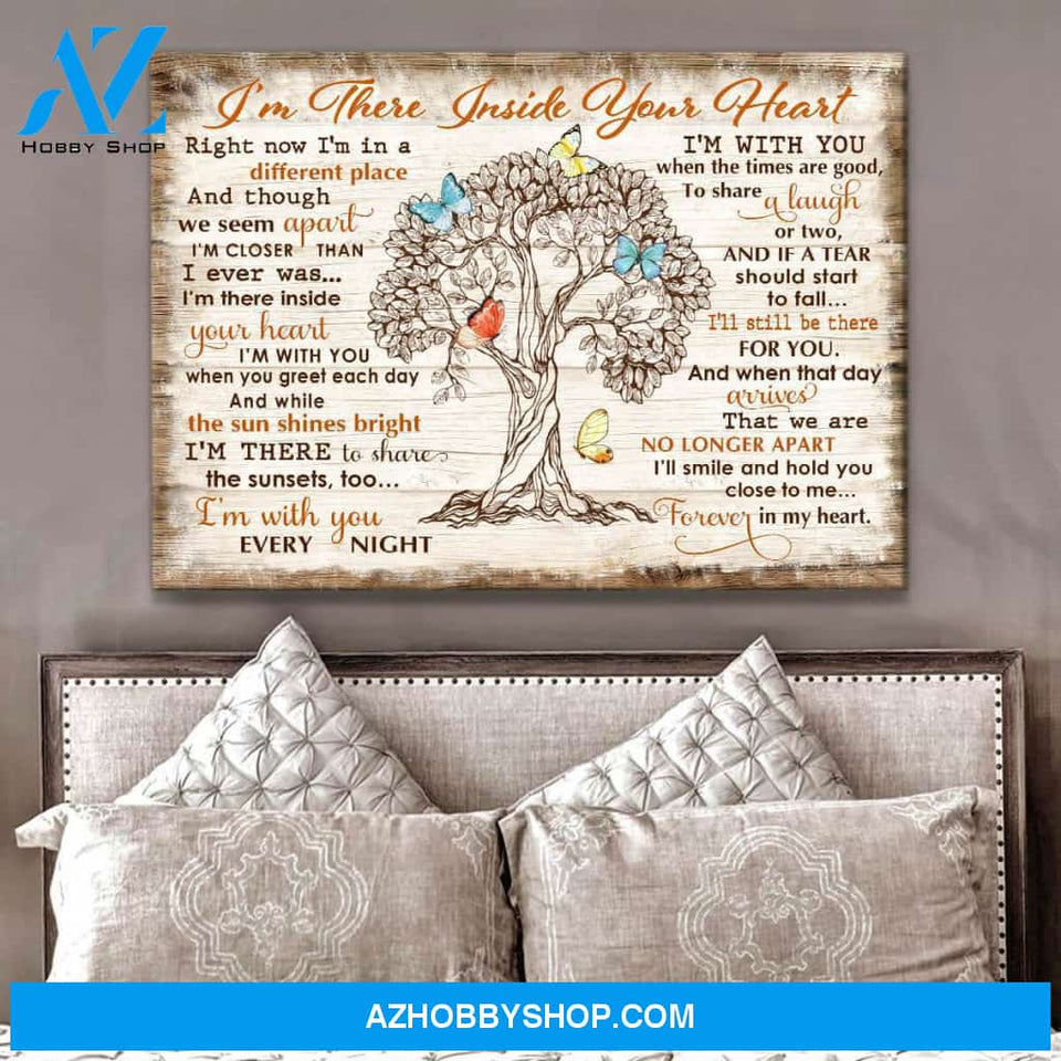 I there inside your heart Butterfly Canvas Wall Art Decor