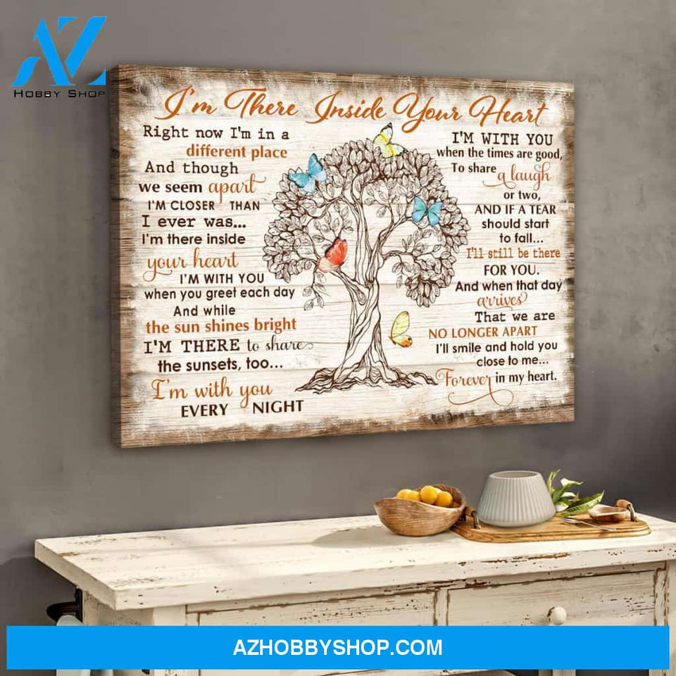 I there inside your heart Butterfly Canvas Wall Art Decor