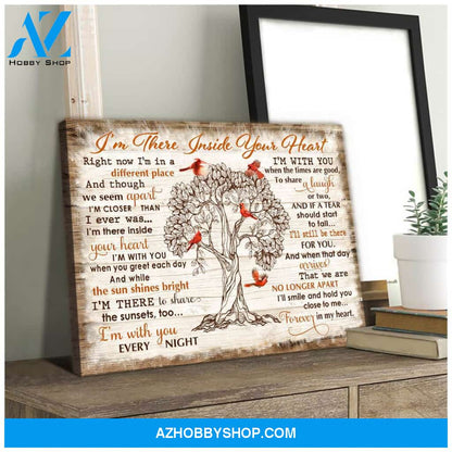 I there inside your heart Cardinal Canvas Wall Art Decor