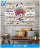 Zalooo I Though Of You Tree Butterfly Wall Art Canvas