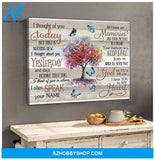 Zalooo I Though Of You Tree Butterfly Wall Art Canvas