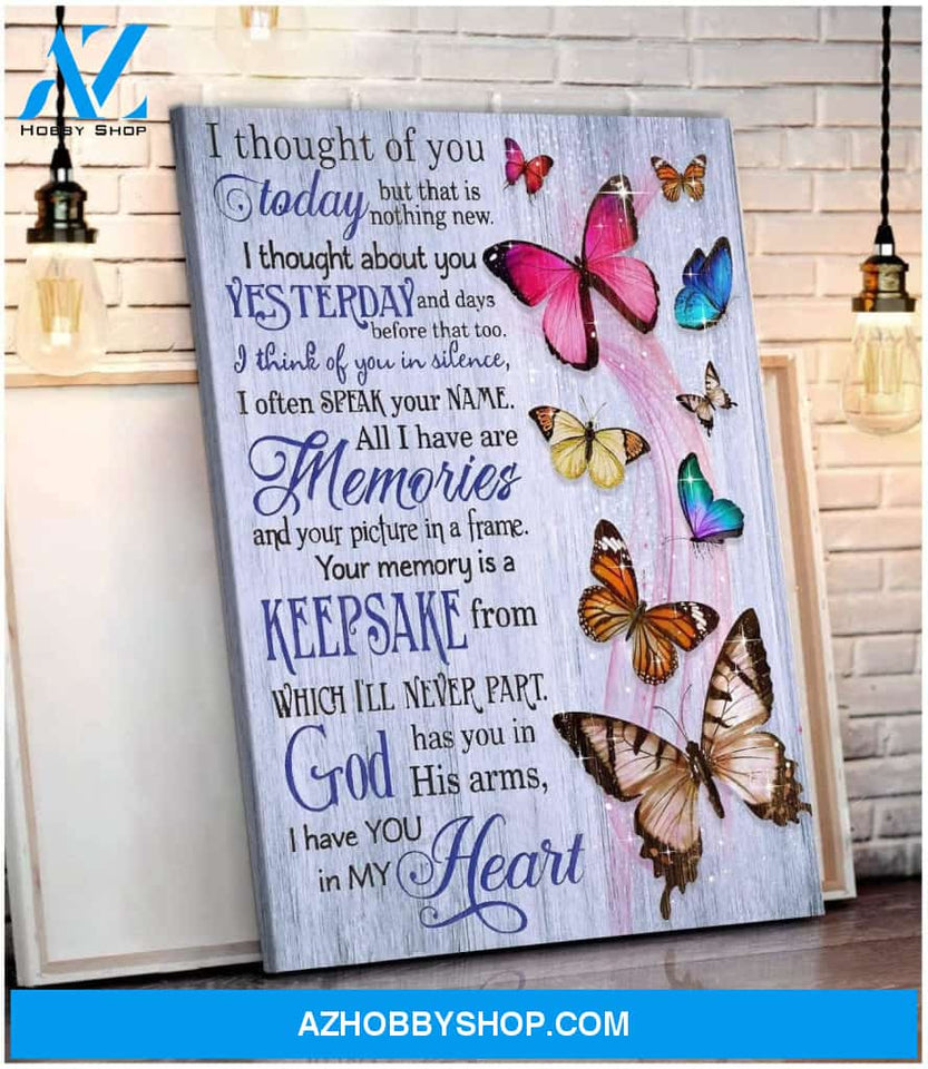 Zalooo I Thought Butterfly Wall Art Canvas