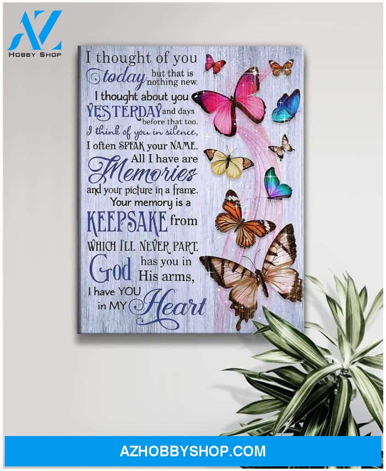 Zalooo I Thought Butterfly Wall Art Canvas