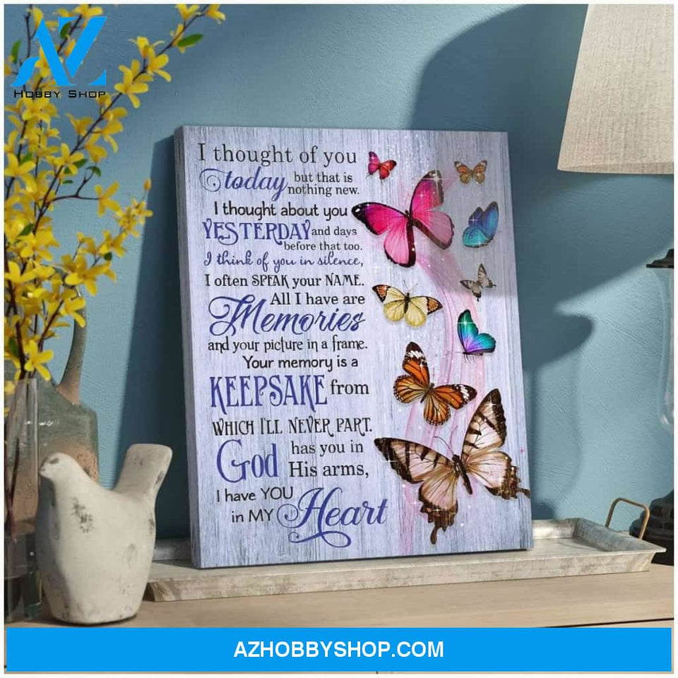 Zalooo I Thought Butterfly Wall Art Canvas