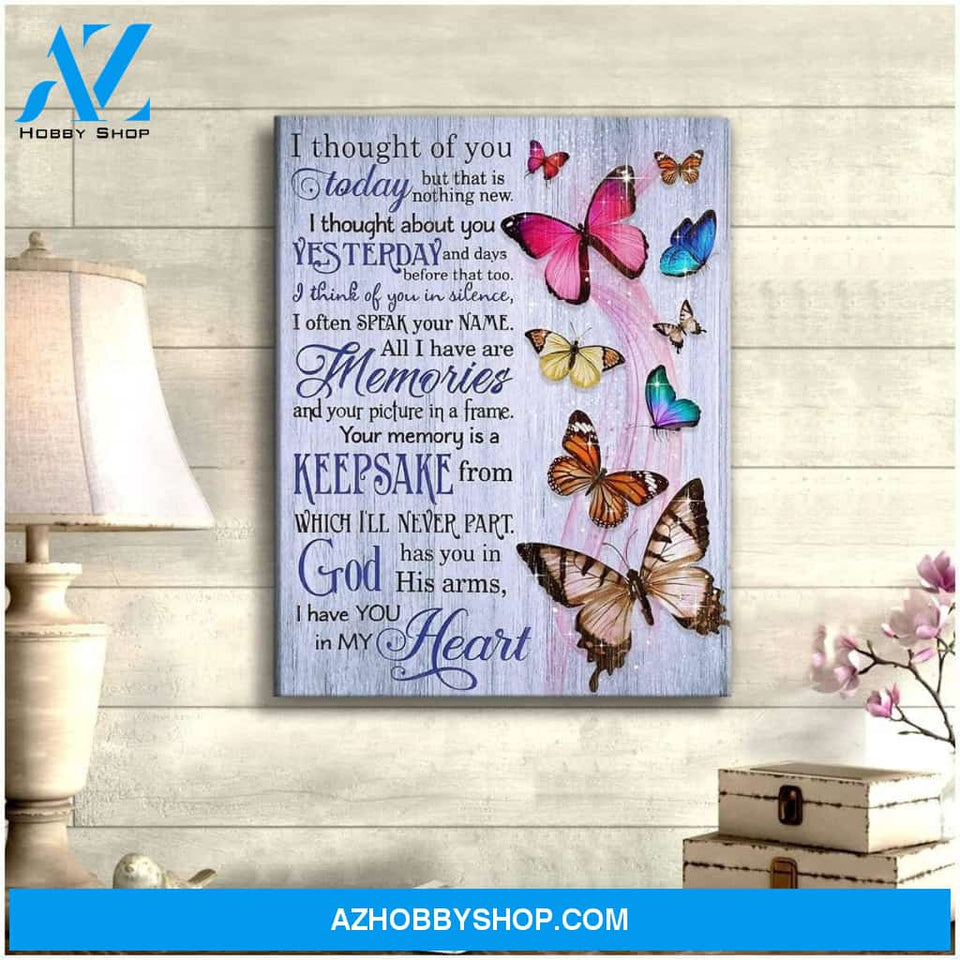 Zalooo I Thought Butterfly Wall Art Canvas