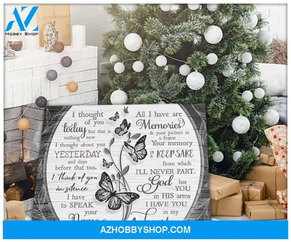 Zalooo I Thought Butterfly Wall Art Canvas Christmas Wall Art Canvas