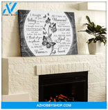 Zalooo I Thought Butterfly Wall Art Canvas Christmas Wall Art Canvas