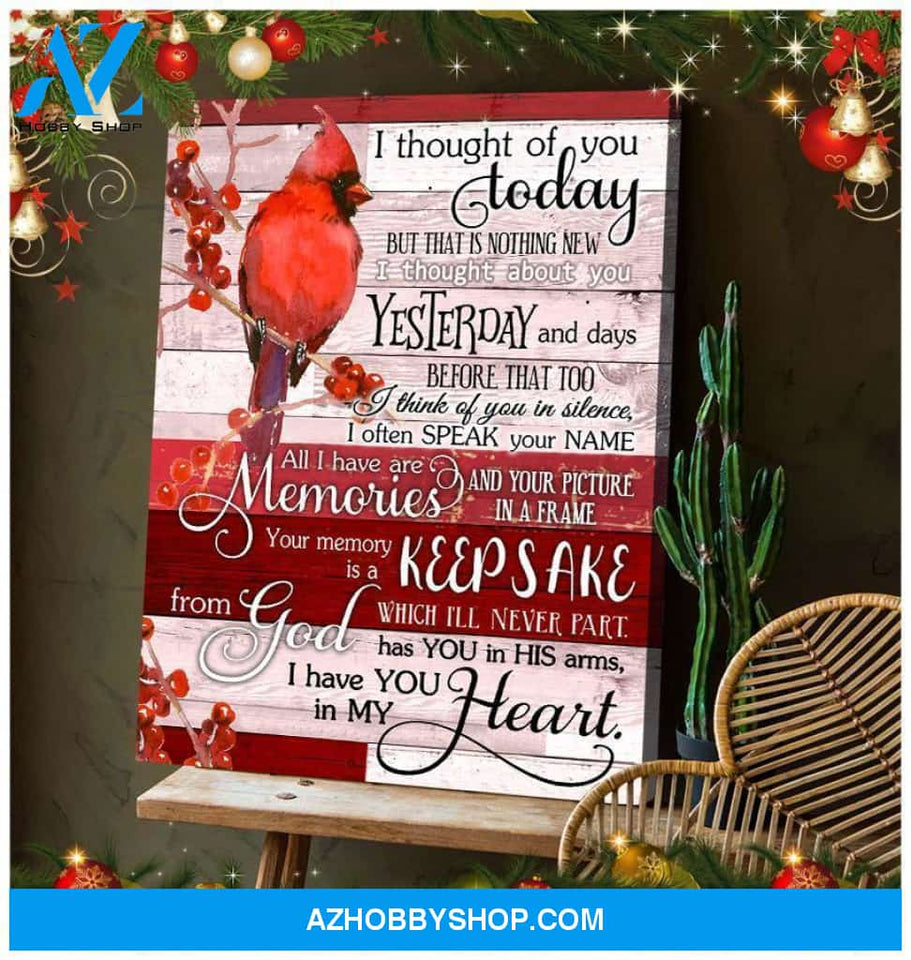 I Thought Cardinal Wall Matte Canvas Christmas Wall Art