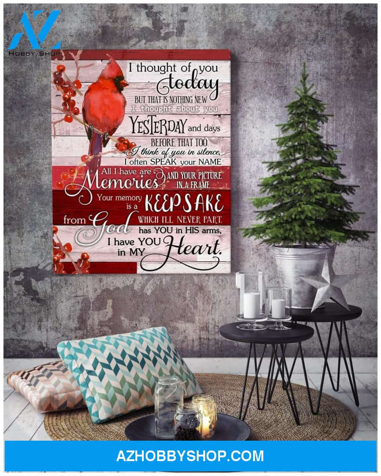 I Thought Cardinal Wall Matte Canvas Christmas Wall Art