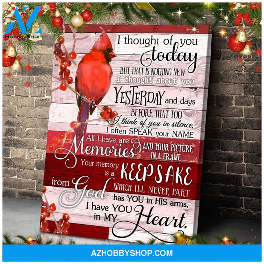 I Thought Cardinal Wall Matte Canvas Christmas Wall Art