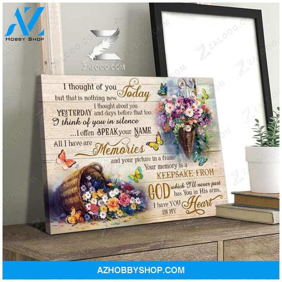 Zalooo I Thought Of You Butterfly Canvas Wall Art Decor