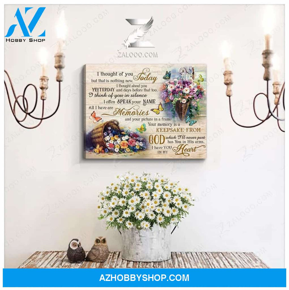 Zalooo I Thought Of You Butterfly Canvas Wall Art Decor