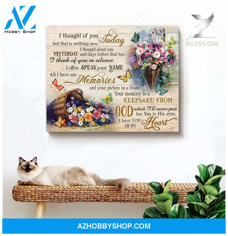 Zalooo I Thought Of You Butterfly Canvas Wall Art Decor