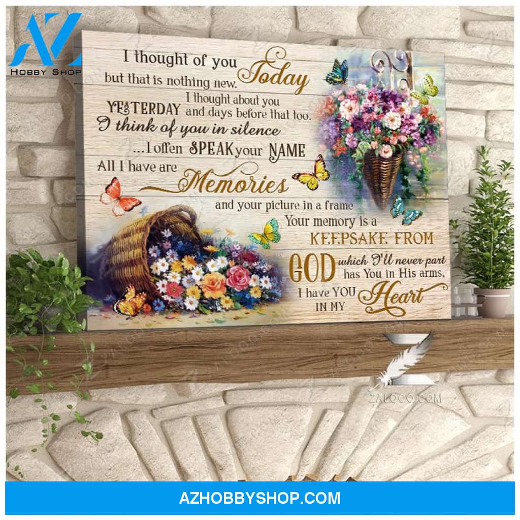 Zalooo I Thought Of You Butterfly Canvas Wall Art Decor