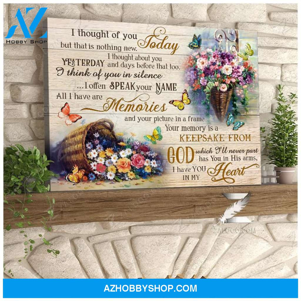 Zalooo I Thought Of You Butterfly Canvas Wall Art Decor