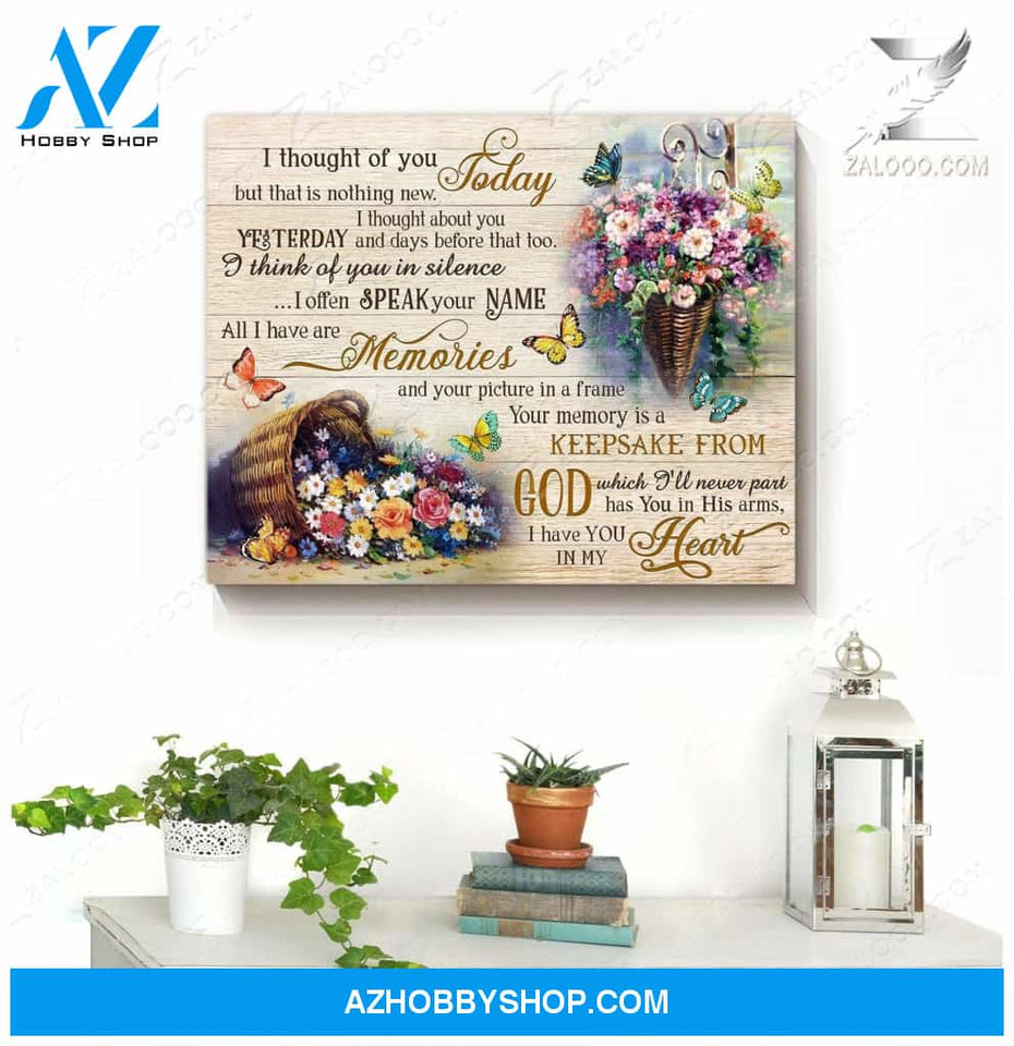 Zalooo I Thought Of You Butterfly Canvas Wall Art Decor