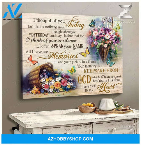 Zalooo I Thought Of You Butterfly Canvas Wall Art Decor