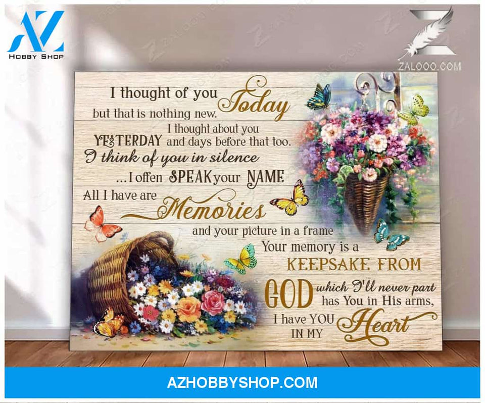 Zalooo I Thought Of You Butterfly Canvas Wall Art Decor