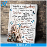 I Thought Of You Butterfly Wall Art Canvas