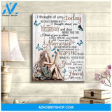 Zalooo I Thought Of You Butterfly Wall Art Canvas