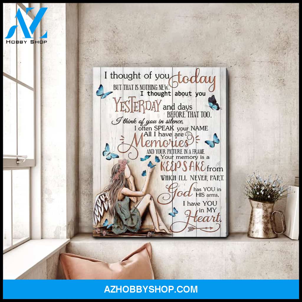 Zalooo I Thought Of You Butterfly Wall Art Canvas