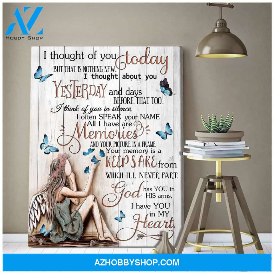 Zalooo I Thought Of You Butterfly Wall Art Canvas