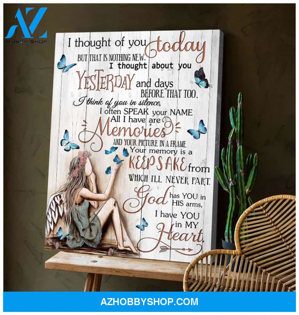 I Thought Of You Butterfly Wall Art Canvas
