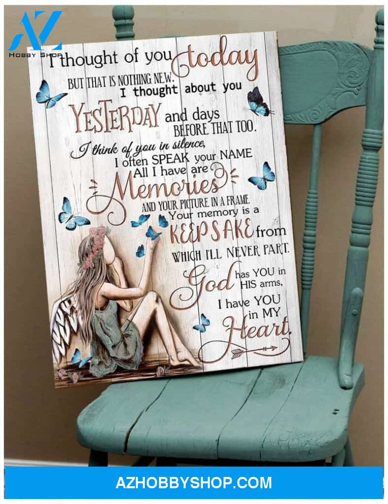 Zalooo I Thought Of You Butterfly Wall Art Canvas