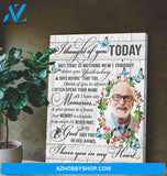 Zalooo I Thought Of You Personalized Photo Butterfly Wall Art Canvas