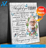 Zalooo I Thought Of You Personalized Photo Butterfly Wall Art Canvas