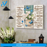 Zalooo I Thought Of You Today Butterfly Canvas Wall Art Floral Decor