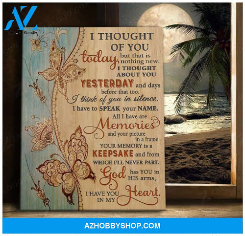 Zalooo I Thought Of You Today Butterfly Wall Art Canvas