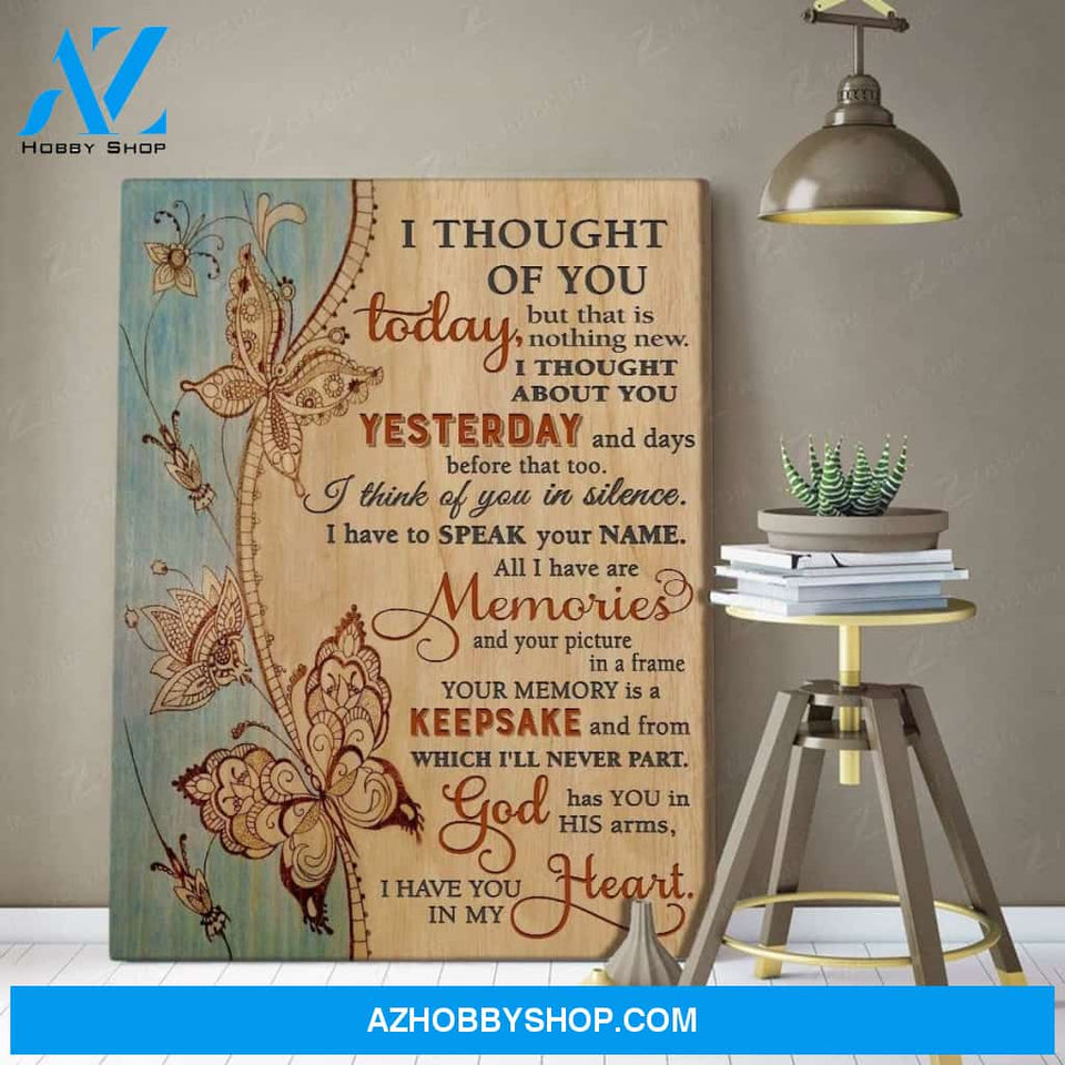 I Thought Of You Today Butterfly Wall Art Canvas