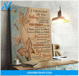 Zalooo I Thought Of You Today Butterfly Wall Art Canvas