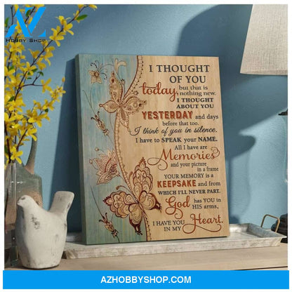Zalooo I Thought Of You Today Butterfly Wall Art Canvas