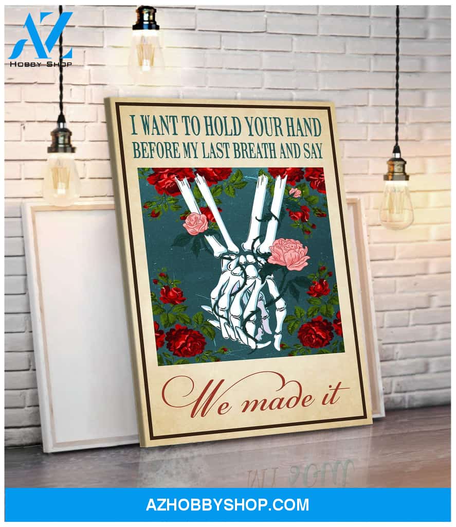 I want to hold your hand skeleton - Canvas