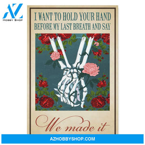 I want to hold your hand skeleton - Canvas