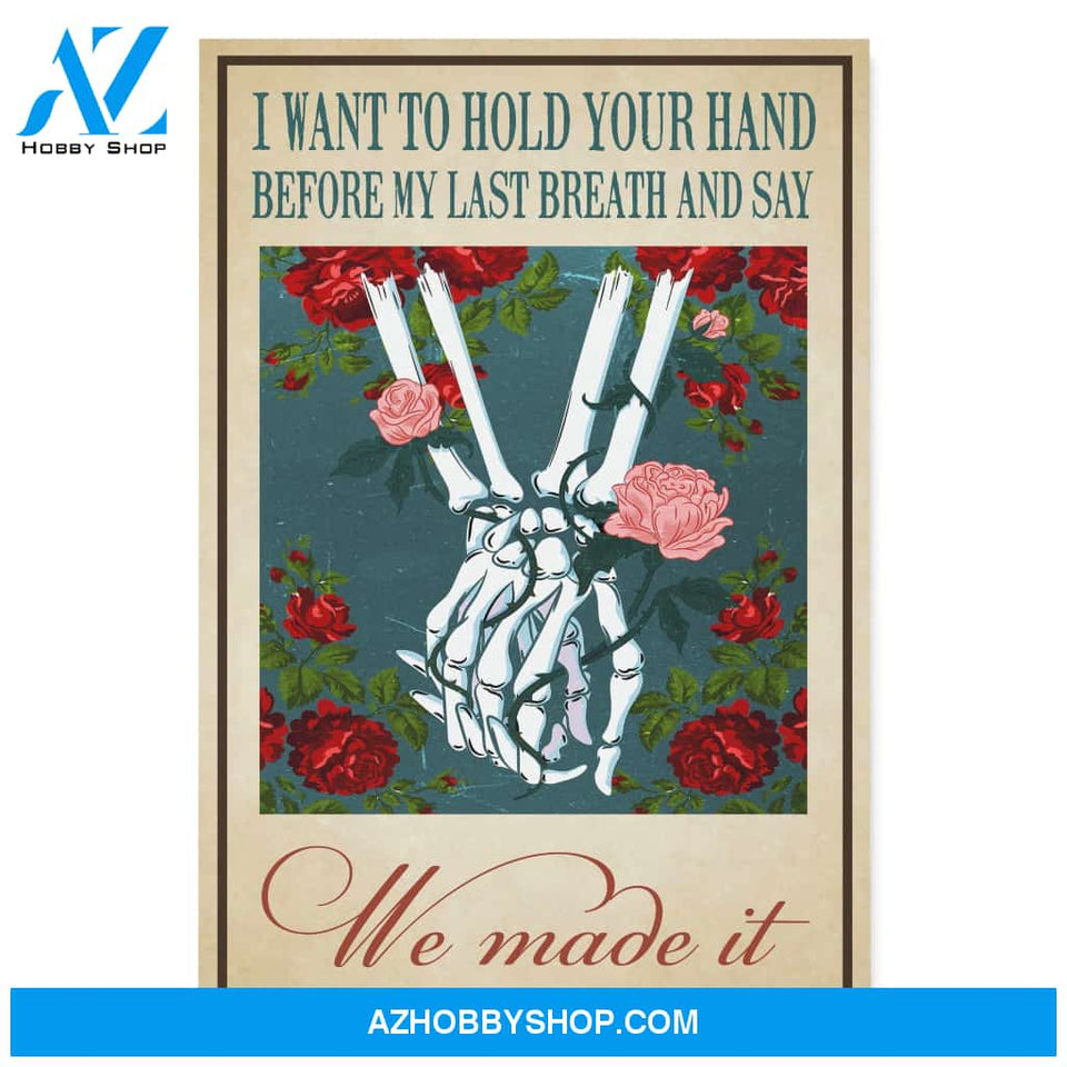 I want to hold your hand skeleton - Canvas