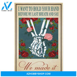 I want to hold your hand skeleton - Canvas