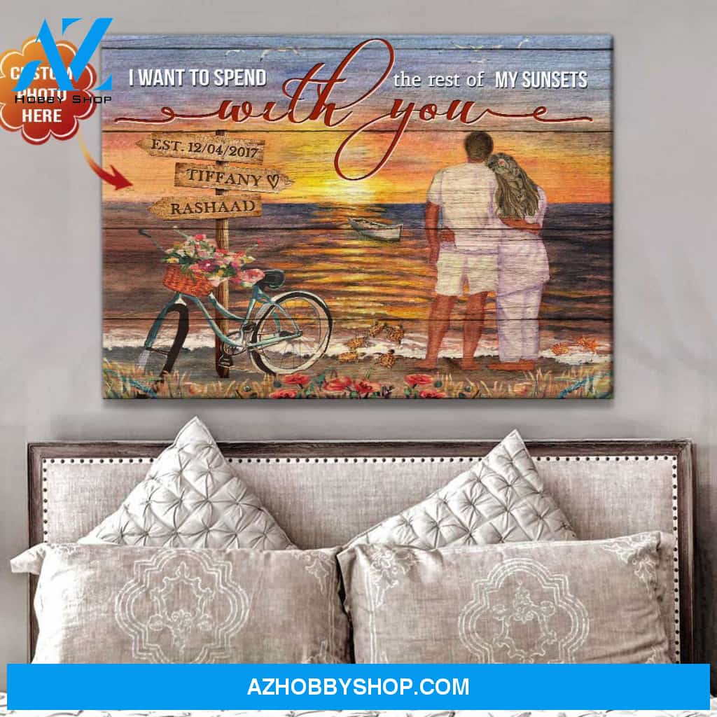 I Want To Spend The Rest Of My Sunsets With You Canvas Wall Art Decor
