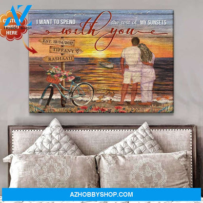 I Want To Spend The Rest Of My Sunsets With You Canvas Wall Art Decor
