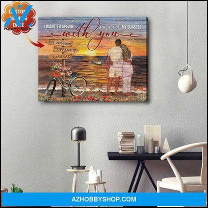 I Want To Spend The Rest Of My Sunsets With You Canvas Wall Art Decor