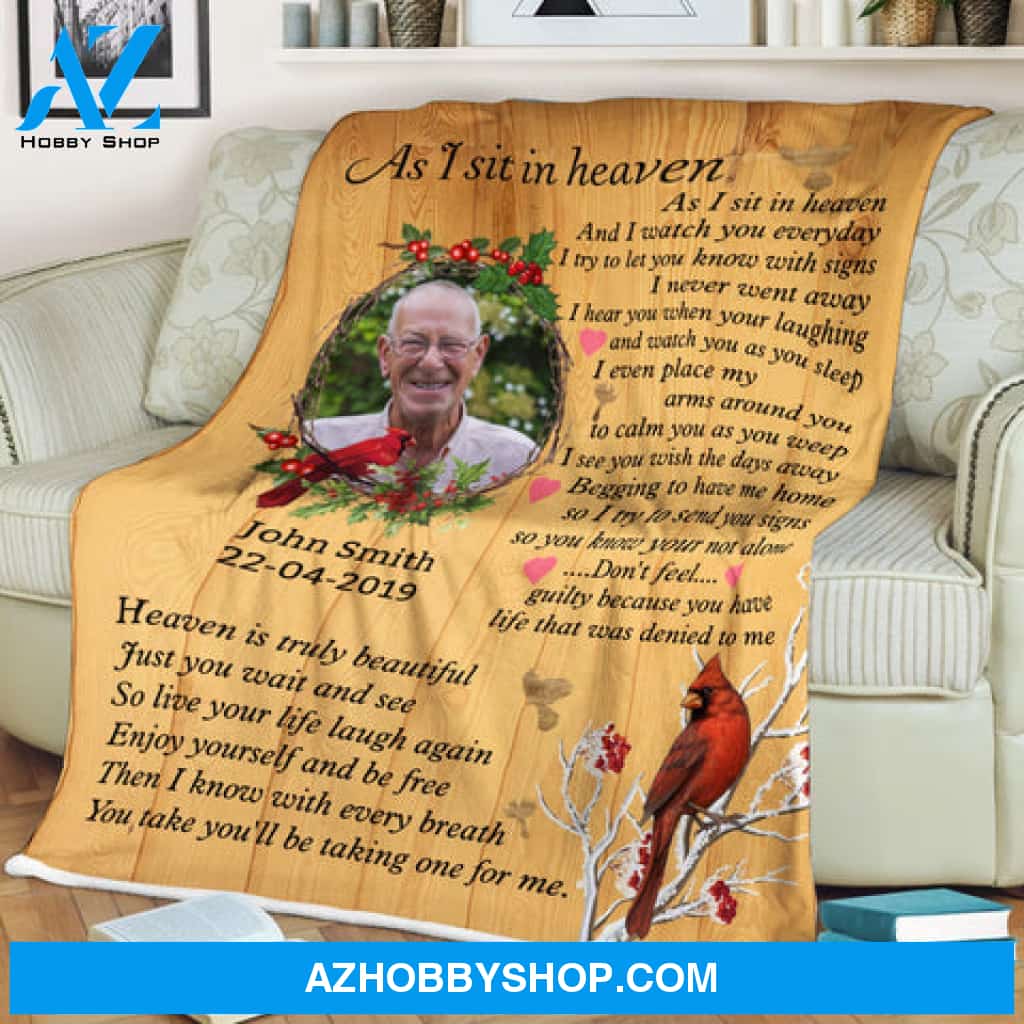 I Watch You Everyday Custom Photo Blanket Memorial