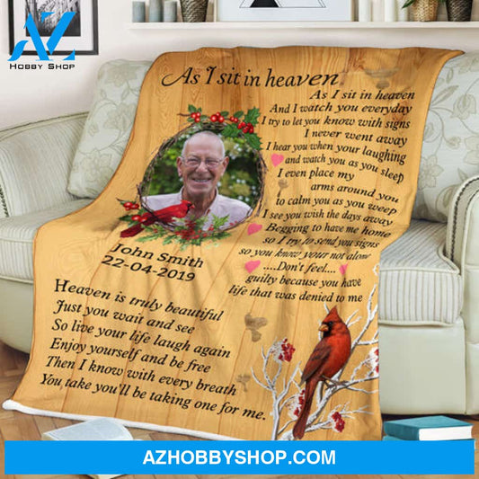 I Watch You Everyday Custom Photo Blanket Memorial