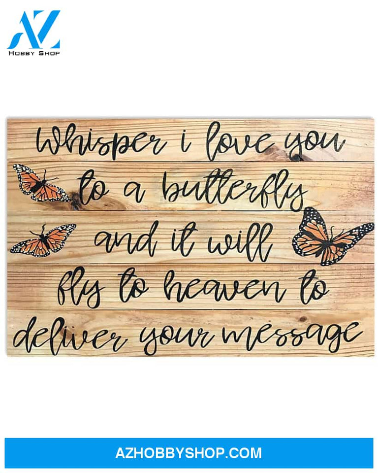 I Whisper I Love You To A Butterfly Gift Family Canvas Prints