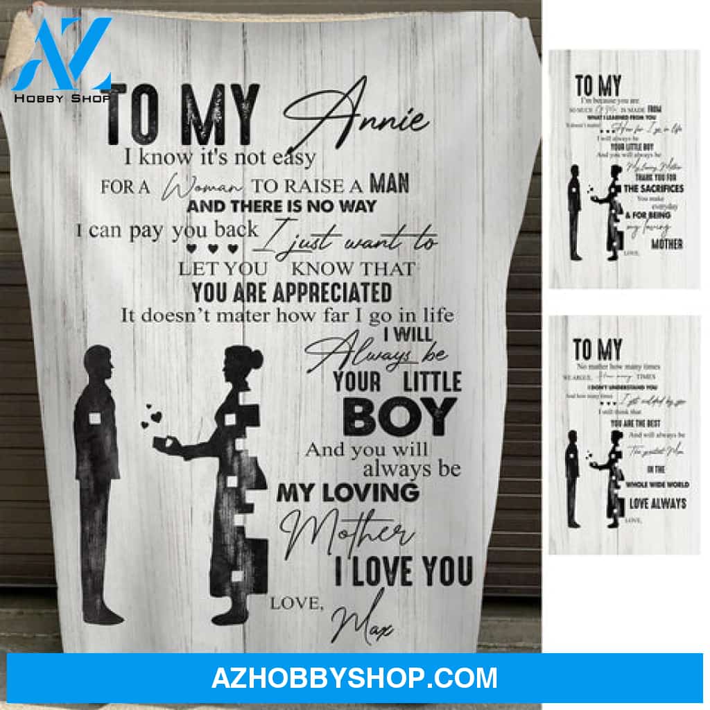 I Will Always Be Your Little Boy - Personalized Blanket - Gift For Mom
